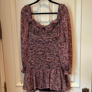 ASTR The Label Black and Pink Floral Dress